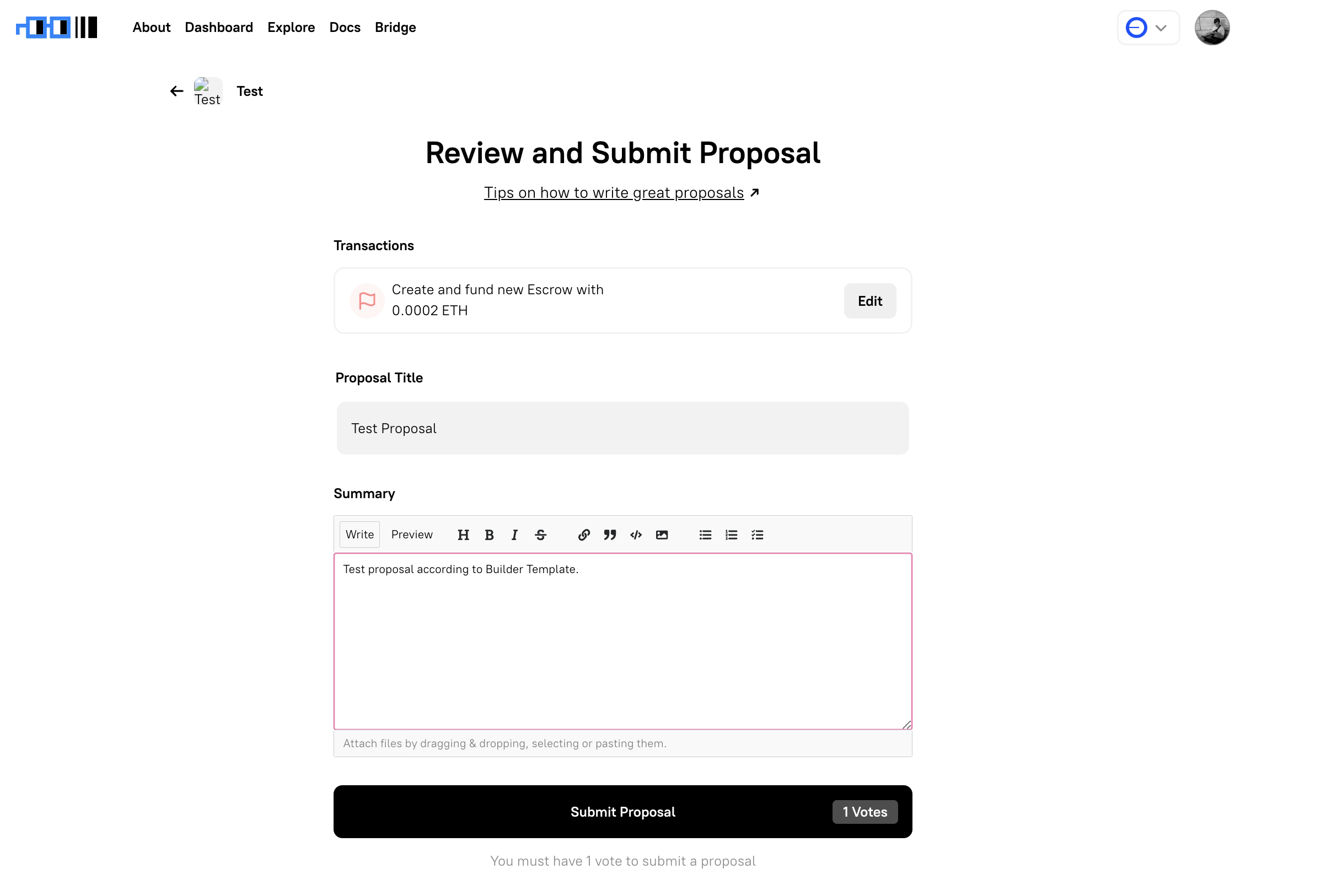 Review and Submit Proposal