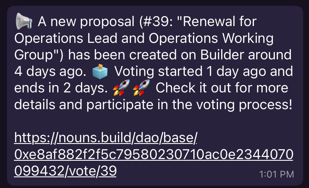 Proposal Notification Type