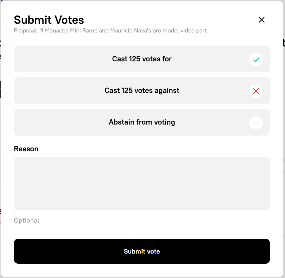 Submit Vote